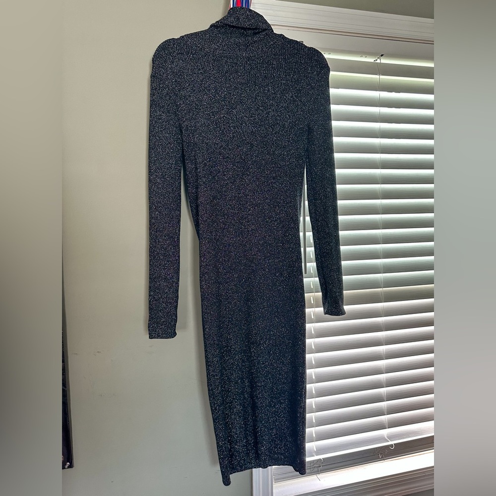 Black express dress with shimmer.